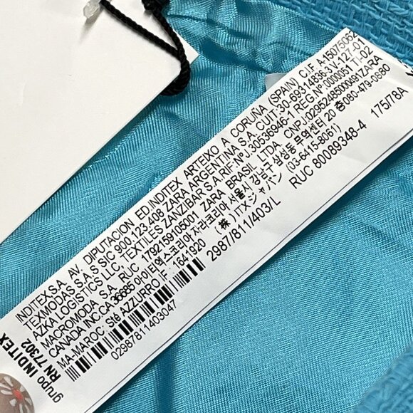 Zara Skort Womens L Blue Boucle‎ Knit Tweed Pleated Mini Preppy Office Siren - Picture 8 of 9